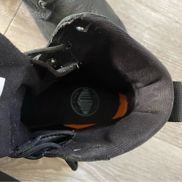 Palladium Pampa Sport Cuff Boot Lace Up Black Leather Nylon Waterproof Size 7 - Picture 8 of 10